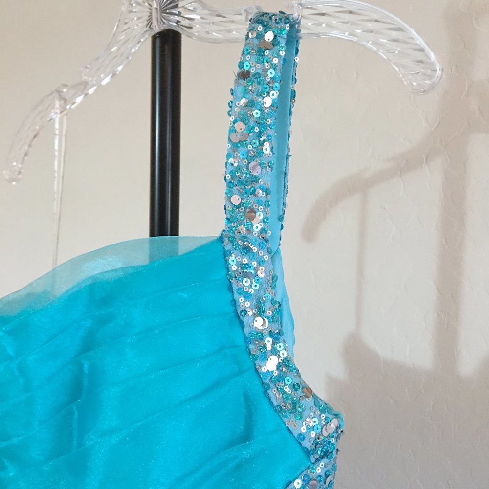 RARE Lafee Jasmine Pageant Prom Mermaid Party Dress Blue 12 NWT - Picture 7 of 12